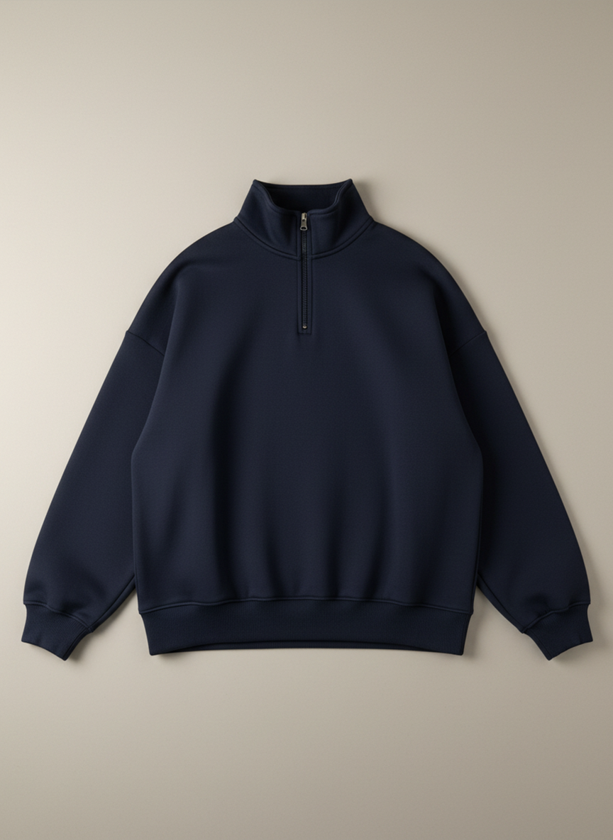 Quarter Zip — Navy Blue