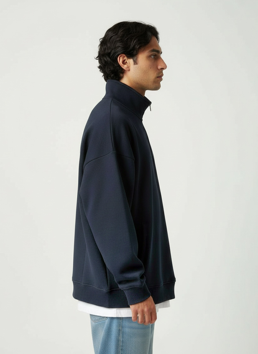 Quarter Zip — Navy Blue