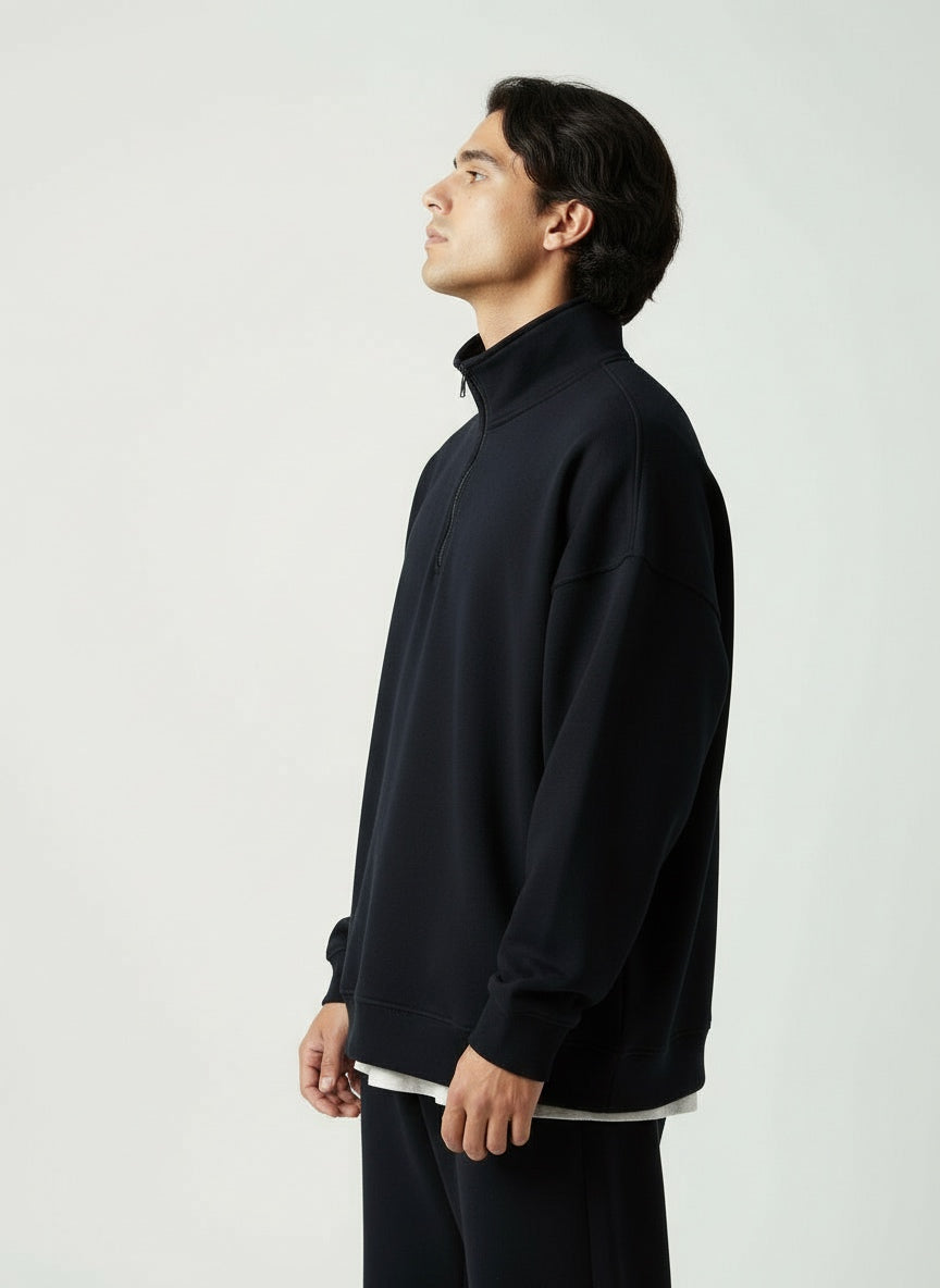 Quarter Zip — Black