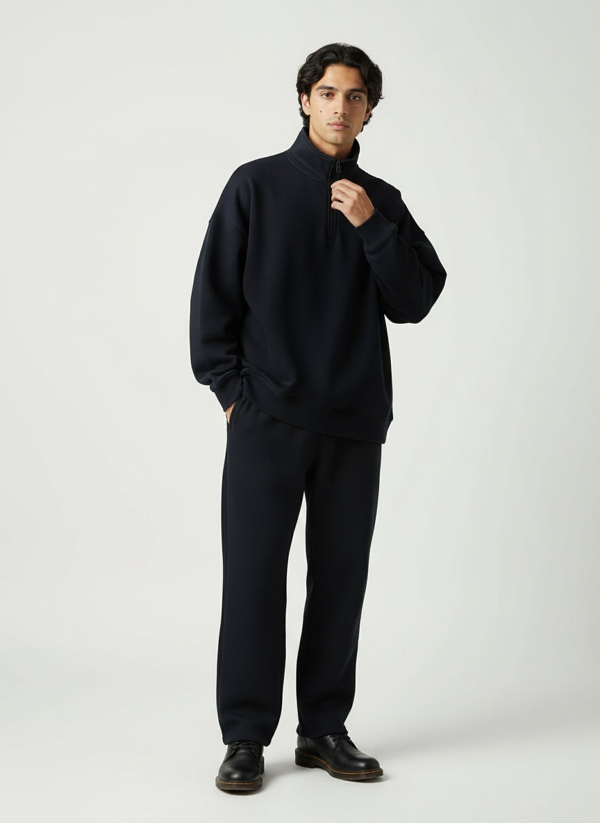 Quarter Zip — Black