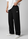 Relaxed Straight-Leg Pants — Black